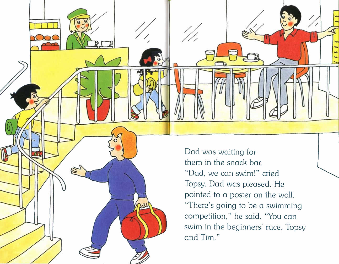 Ladybird - Topsy Tim Books - Learn To Swim (10),绘本,绘本故事,绘本阅读,故事书,童书,图画书,课外阅读
